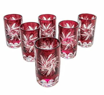 Marika Kozarci za vodko iz rubinastega kristala 30 ml Olive Grinder