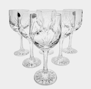 Marika Kristalni kozarci za vino 240 ml 6 kosov Frozen Leaf