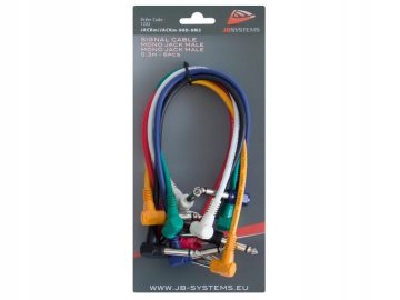 JB Systems JACKm/JACKm-90D-0M3 - kotni JACK kabel (0,3 m) 6 kosov