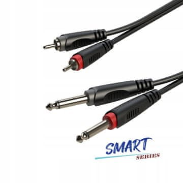 One SACC150L3 SMART - Avdio kabel 2 x RCA / 2 x Jack 6,3 mm mono 3 m