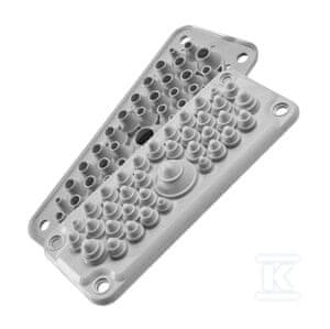 EK MC35/37 IP67, REŠETKA Z VEČ LUKNJAMI, SIVA