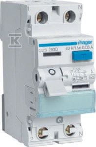 Hager DIFERENCIONALNI ODKLOPNIK RCC 1P+N 63A/30MA TIP A QUI