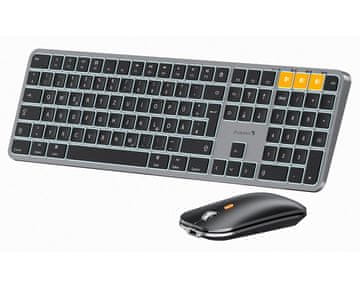 Brezžična Bluetooth tipkovnica in miška KM100-A za Mac QWERTZ