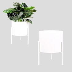 DE CVETIČNI LONEC Kovinski pokrov za cvetlični lonček Bela Loft Macon S 34x34x45