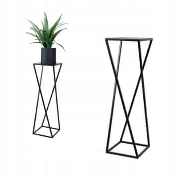 DE STOJEČA CVETLIČNA GREDICA Kovinska Loft Style Črna Moderna Ernee M 19x19x62
