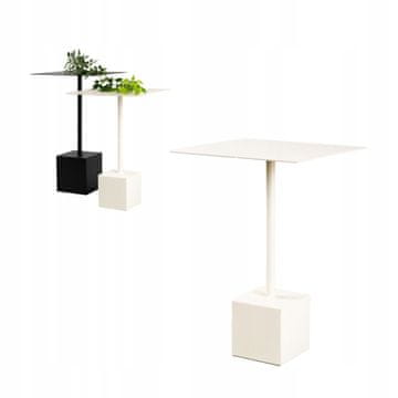 DE MIZA ZA PRENOSNIK Pomožna Loft Kovinska Bela Bianco Vitoria S 40x40x57