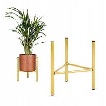 DE STOJALO ZA CVETLICE Kovinsko stojalo za rože Gold Loft Dijon M MAX. LONČEK 26 cm