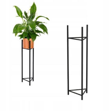 DE Stojalo za cvetlične lončke Metal Loft Black Metz M. MAKS. LONEC 26 cm
