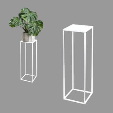 DE STOJEČA CVETLIČNA GREDICA Kovinska Loft Bela Moderna Oblika Evron M 19x19x62