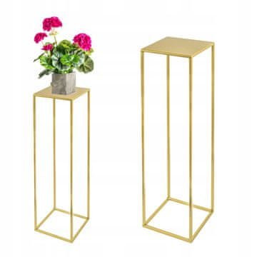DE STOJEČA CVETLIČNA GREDICA Metal Loft Gold Modern Design Evron L 19x19x77