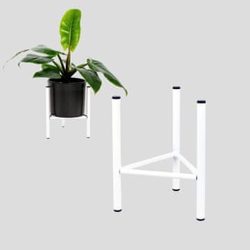 DE STOJALO ZA CVETLICE Kovinsko stojalo za rože Belo Loft Dijon M MAX. LONČEK 26 cm
