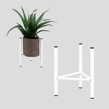 STOJALO ZA CVETLICE Kovinsko stojalo za rože Belo Loft Dijon S MAX. LONČEK 20,5 cm