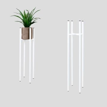 DE Stojalo za cvetlični lonček kovinsko belo Loft Cholet M MAX POT 18,5 cm