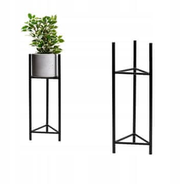 DE Stojalo za cvetlične lončke iz kovine, črno, Loft Lizio M, MAX. LONEC 26 cm