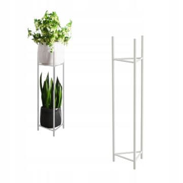 Kovinsko belo stojalo za cvetlične lončke Loft Metz, velikost M, MAX. LONEC 26 cm