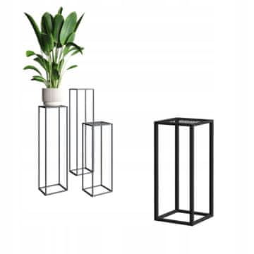 DE STOJEČA CVETLIČNA GREDICA Kovinska Loft Črna Moderna Mreža Renes XS 19x19x45