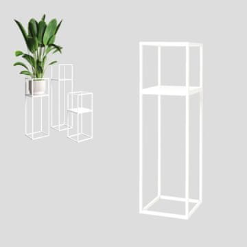 DE Stojalo za rože Metal Loft Lille M, belo, 19x19x62