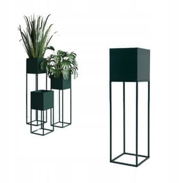 DE CVETIČNI LONEC Kovinski pokrov za cvetlični lonček Zelena Loft Modern Lorient M 67 cm