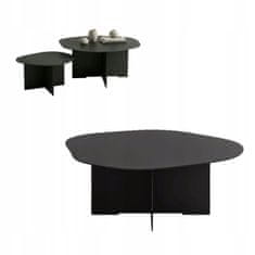 DE Klubska mizica za dnevno sobo Loft kovinska črna Rubi M 80x38cm