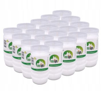 ECOLIGHT PARAFINSKE SVEČE NADOMESTNE 2 DNI 48 UR EKO LUČ 20 kosov