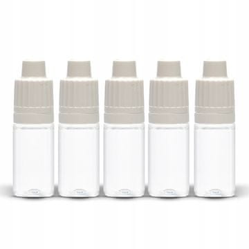 Steklenička 10 ml x 5 kosov, komplet dozirnih pokrovčkov