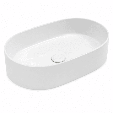 Ovalni umivalnik za pult 50×30 cm bel -