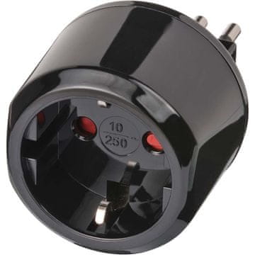 Nedis Potovalni vtič / potovalni adapter (potovalni adapter za: italijansko vtičnico in evro vtičnico) črne barve