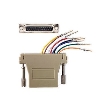 Nedis Serijski adapter | Adapter | D-SUB 25-pin ženski | RJ45 ženski | Ponikljano | Slonokoščena | Škatla
