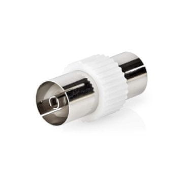 Nedis Satelitski in antenski adapter | IEC (koaksialni) Hona | IEC (koaksialni) Hona | Nikelj Platerad | 75 ohmov | Rak | Kovina/plastika | Vit | 1 st. | ovojnica