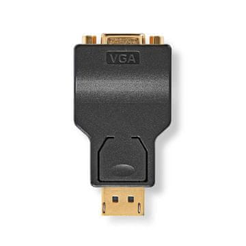 Nedis Adapter Displayport | DisplayPort moški | VGA ženski 15p | 1080p | Pozlačeno | Naravnost | Okrogla | ABS | antracit | Škatla
