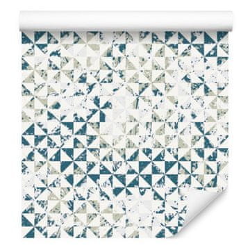 Tapeta z geometrijskim vzorcem za dnevno sobo in spalnico 50x1000 cm