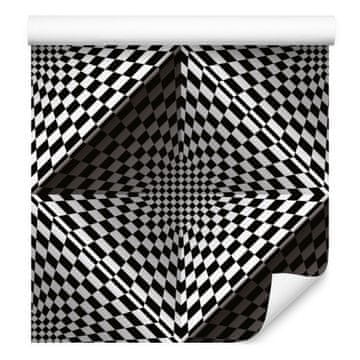 3D tapeta z geometrijskimi kvadratki za dnevno sobo in spalnico 50x1000 cm