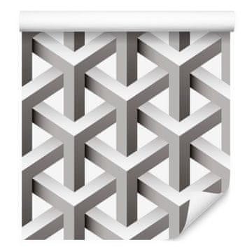 3D tapeta z geometrijskim vzorcem za dnevno sobo in spalnico 50x1000 cm