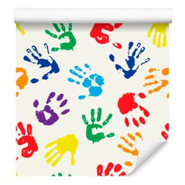 Tapeta z barvitimi odtisi rok za dnevno sobo in spalnico 50x1000 cm