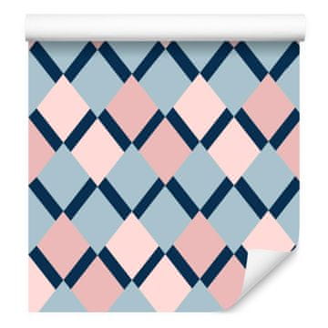Geometrična in pisana tapeta z rombi za dnevno sobo in spalnico 50x1000 cm