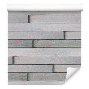 Retro tapeta z vodoravnimi lesenimi deskami za dnevno sobo in spalnico 50x1000 cm