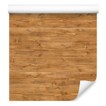 Elegantna tapeta z vodoravnim lesnim vzorcem za dnevno sobo in spalnico 50x1000 cm