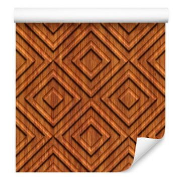 Lesena tapeta z geometrijskim retro vzorcem za dnevno sobo in spalnico 50x1000 cm