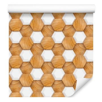 3D mozaik lesena tapeta za dnevno sobo in spalnico 50x1000 cm