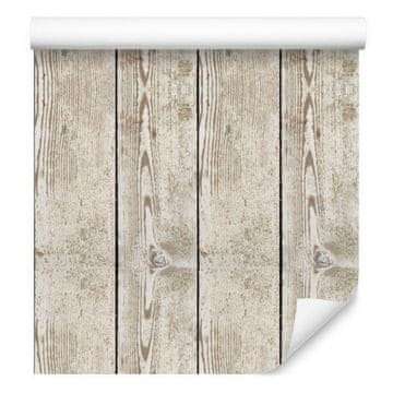 Tapeta z lesenimi deskami za dnevno sobo in spalnico 50x1000