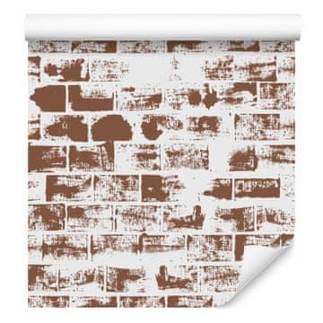 Opečna stenska tapeta za dnevno sobo in spalnico 50x1000 cm