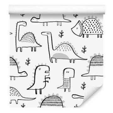 Fototapeta dinozavri rastline narava za dnevno sobo in spalnico 50x1000 cm