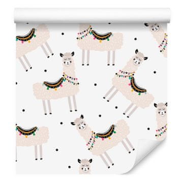 Tapeta z lamami, živalmi in naravo za dnevno sobo in spalnico 50x1000 cm