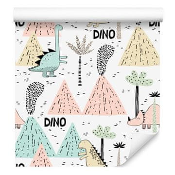 Dinozavri in pastelne tapete za dnevno sobo in spalnico 50x1000 cm