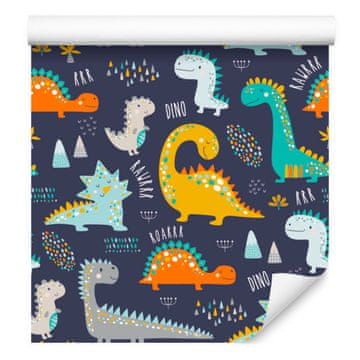 Barvita tapeta z dinozavri in živalmi za dnevno sobo in spalnico 50x1000 cm