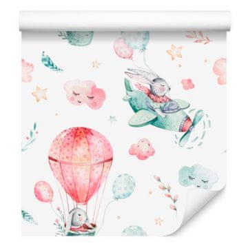 Tapeta z zajci za dnevno sobo in spalnico 50x1000 cm