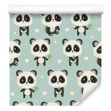 Fototapeta Panda z listi za dnevno sobo in spalnico 50x1000 cm