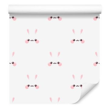 Tapeta z ljubkimi zajčki za dnevno sobo in spalnico 50x1000 cm