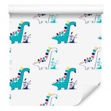 Fototapeta dinozavri rastlinski listi za dnevno sobo in spalnico 50x1000 cm