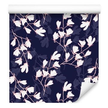 Tapeta z lepimi cvetovi magnolije za dnevno sobo in spalnico 50x1000 cm